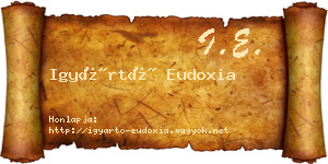 Igyártó Eudoxia névjegykártya